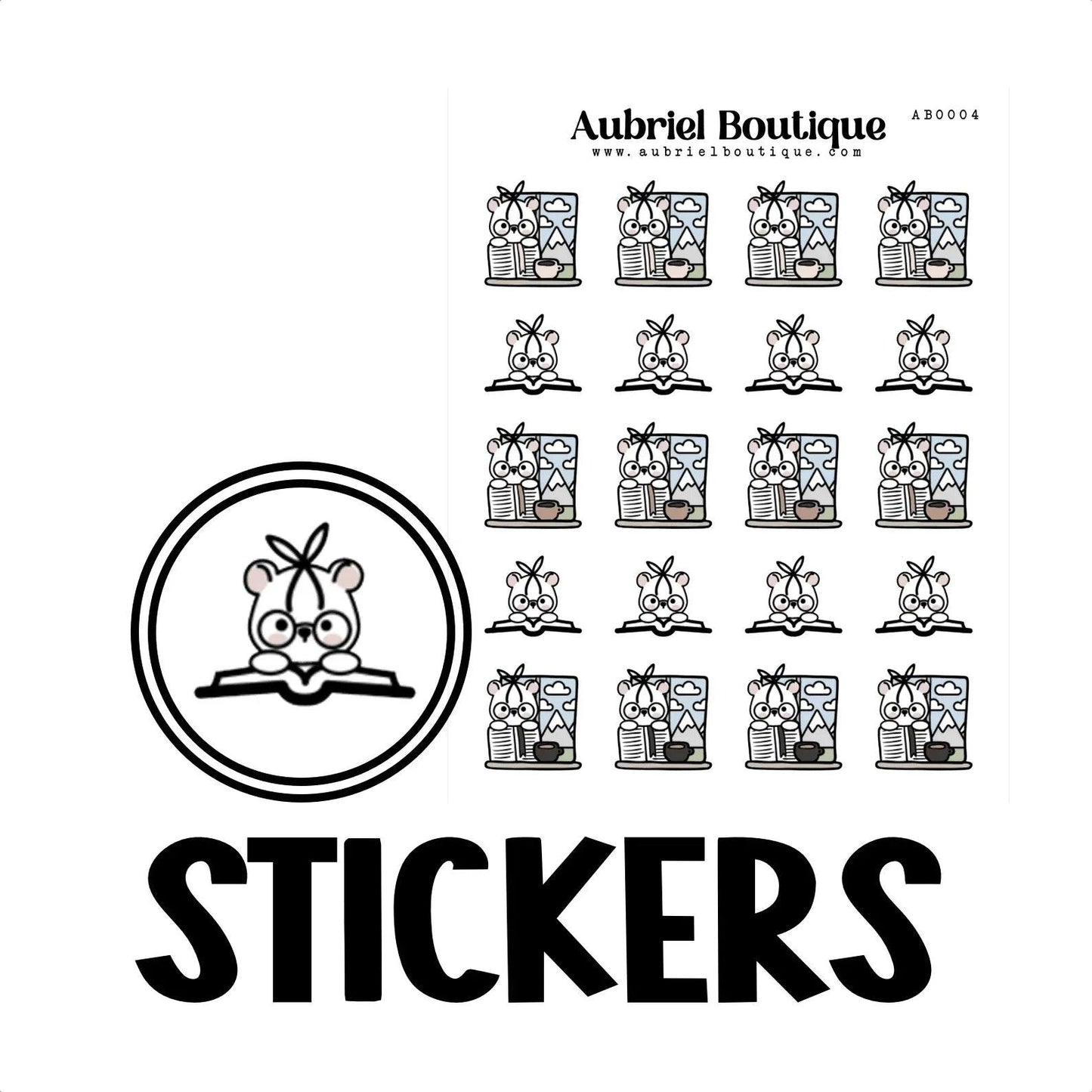 LEESTIJD, plannerstickers — AB0004 - The Dreamer's Bookshop.