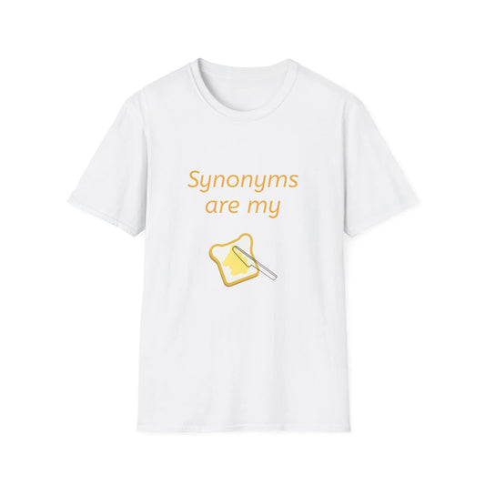 Funny "Synonyms Are My Jam" T-Shirt for Word Lovers - The Dreamer's Bookshop.