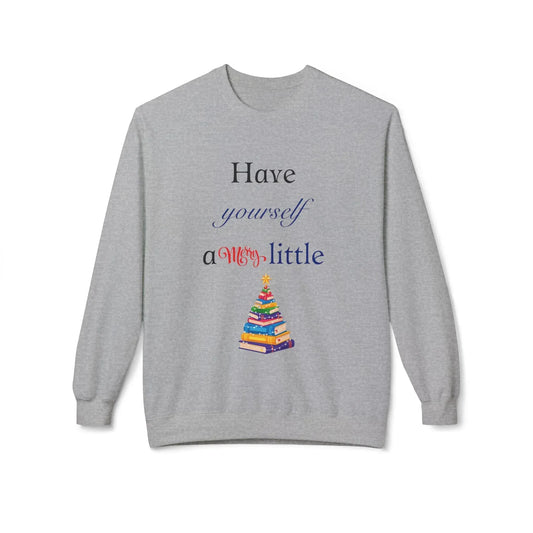 A Merry Little BookMas - Unisex Fleece Crewneck Sweatshirt - Ideal Gift - The Dreamer's Bookshop.