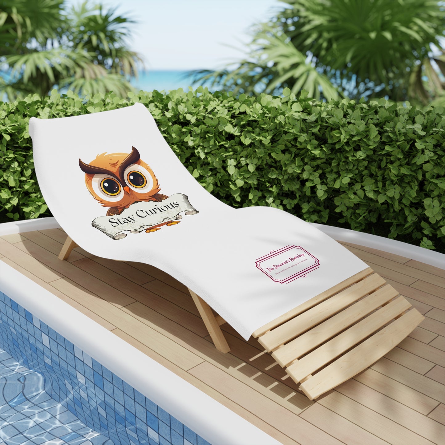 Literary Beach Towel - Book Lovers "Stay Curious"