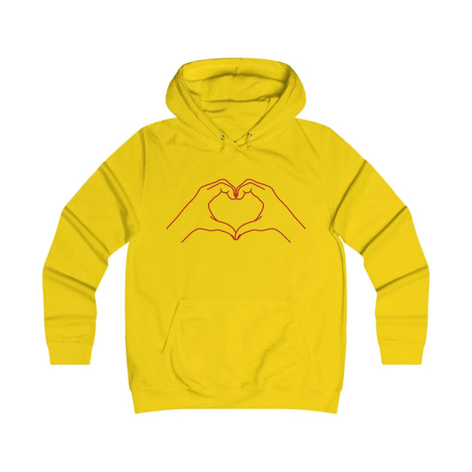 Girlie Heart & Dreams College Hoodie - Cozy Style for women - The Dreamer's Bookshop.