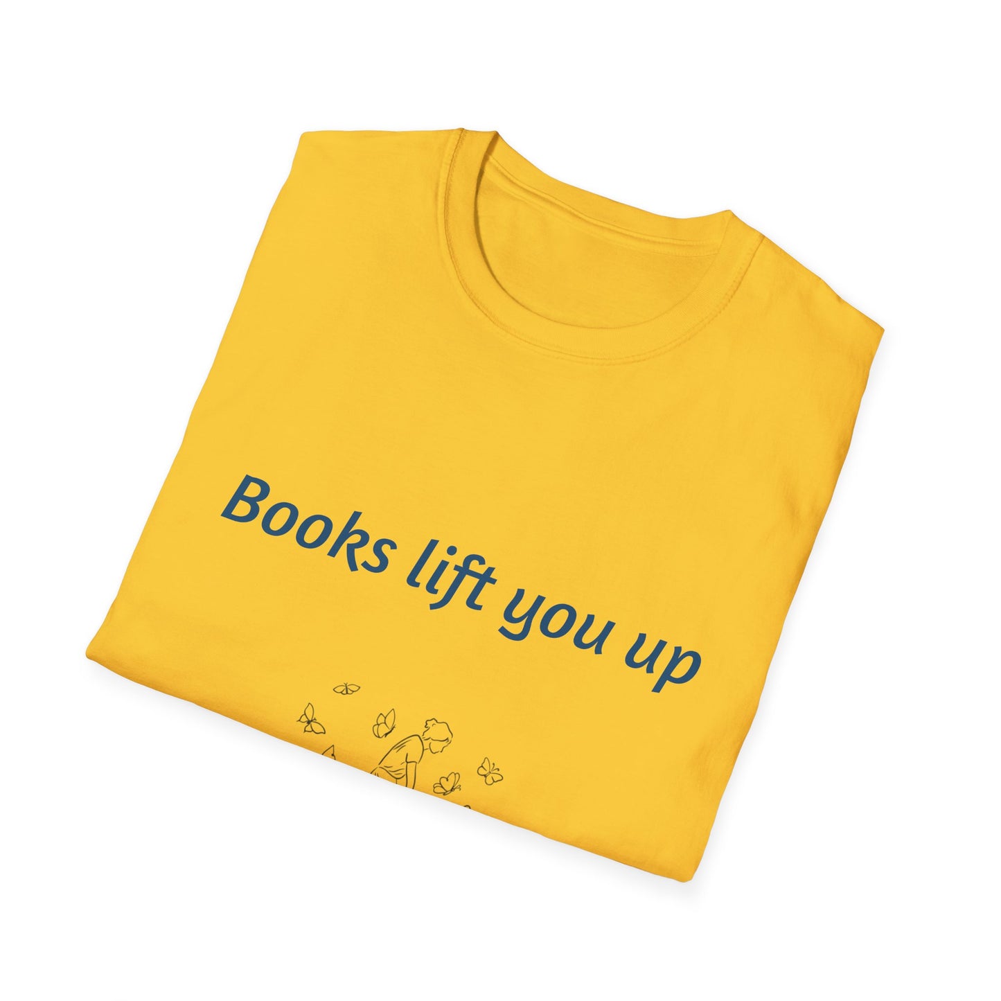 Inspirational Unisex Softstyle T-Shirt - Books Lift You Up