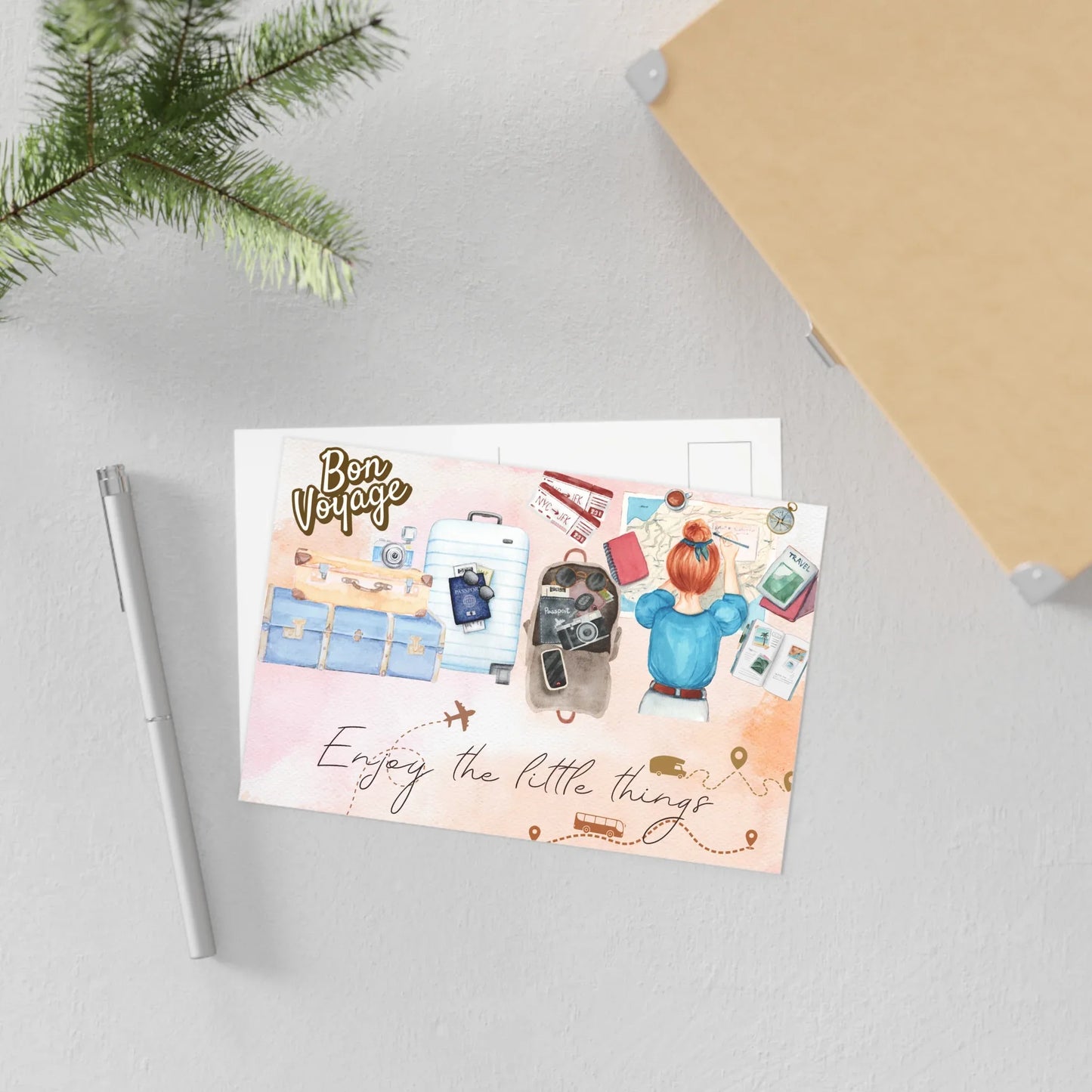 The Dreamer's Bookshop "Bon Voyage" Enjoy the Little Things Card - The Dreamer's Bookshop.