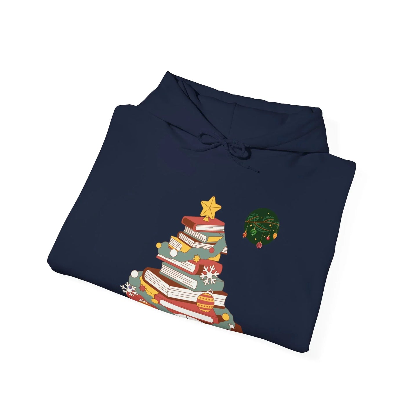 Christmas Book Tree Hoodie - Cozy Unisex Sweatshirt for Book Lovers - The Dreamer's Bookshop.