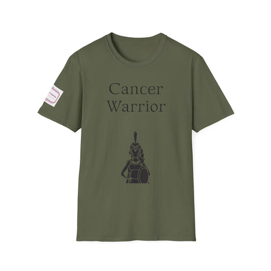 Cancer Warrior Unisex Softstyle T-Shirt - Empowering Graphic Tee for Women's Health Awarenes - The Dreamer's Bookshop.
