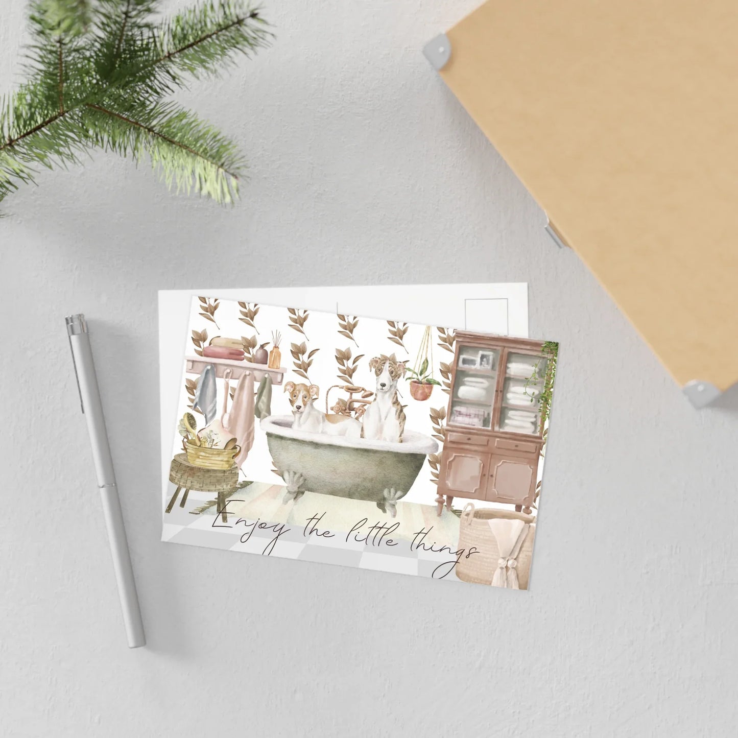 The Dreamer's Bookshop "Dog Bath" Enjoy the Little Things Card - The Dreamer's Bookshop.