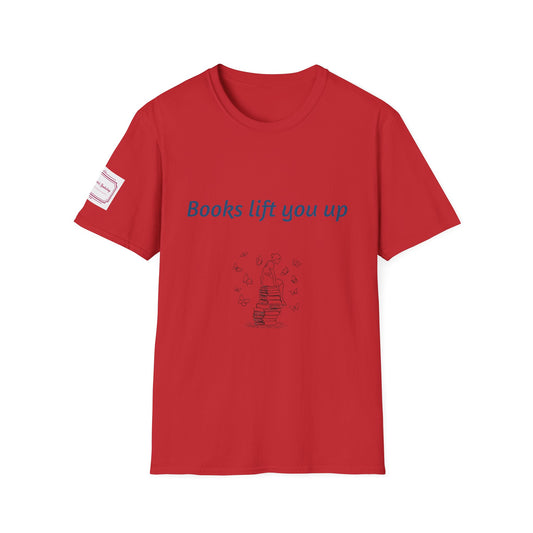 Inspirational Unisex Softstyle T-Shirt - Books Lift You Up