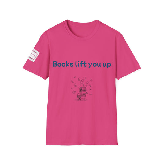 Inspirational Unisex Softstyle T-Shirt - Books Lift You Up