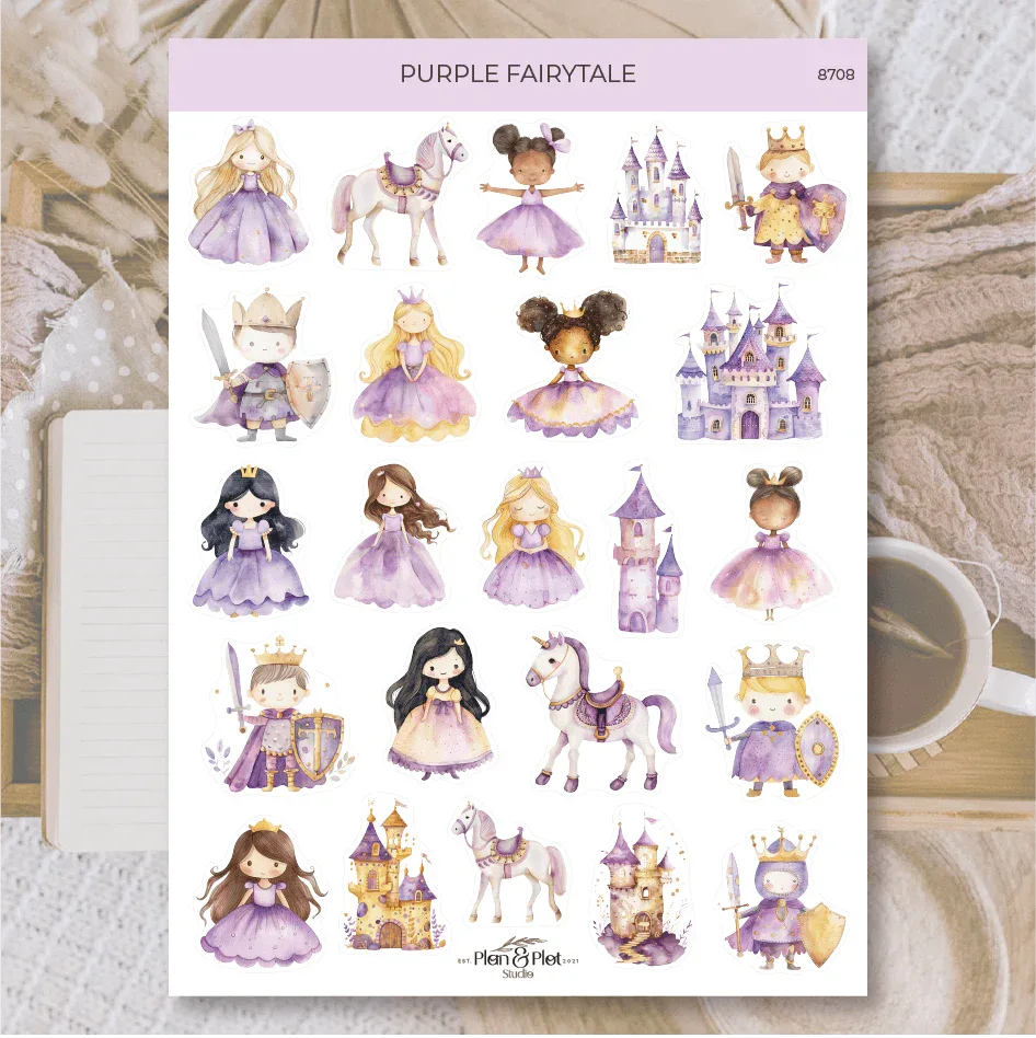 Plan & Plot Studio - Paars sprookje | Stickers - The Dreamer's Bookshop.