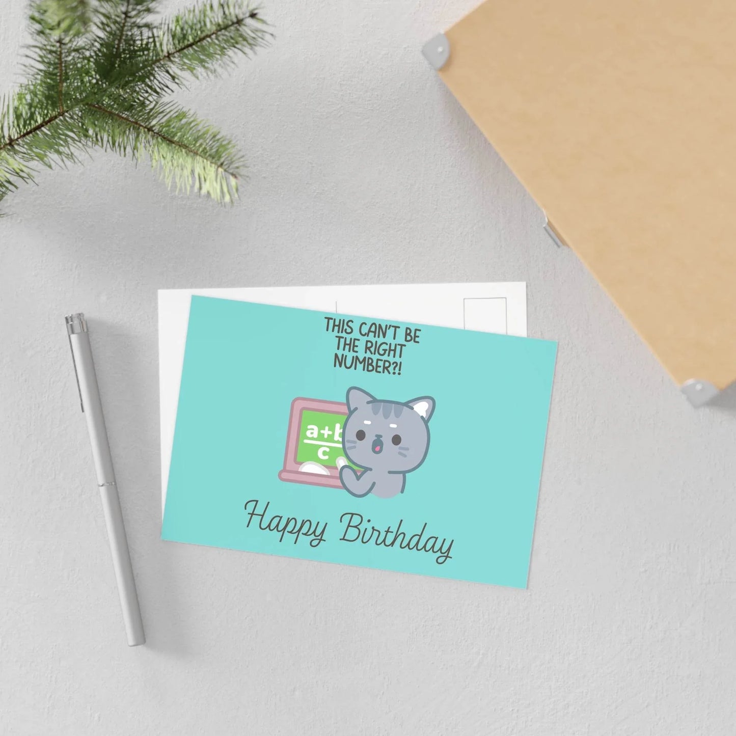 The Dreamer's Bookshop Cute "Not the right number" Cat Birthday Card - The Dreamer's Bookshop.
