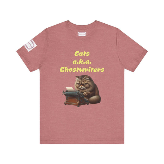 Cats Ghostwriters Tee - Fun Short Sleeve Shirt for Writers & Book Lovers - The Dreamer's Bookshop.