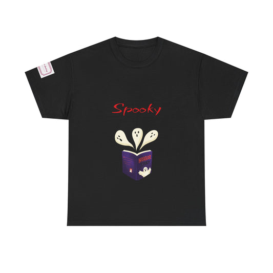 US (Ww) Fiction - Graphic Unisex Heavy Cotton Tee - Spooky Books
