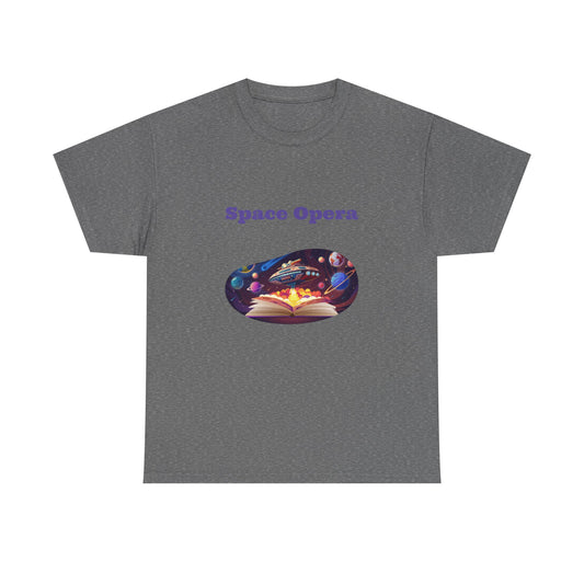 Space Opera - Graphic Tee - Unisex Heavy Cotton T-Shirt Sci-Fi Books