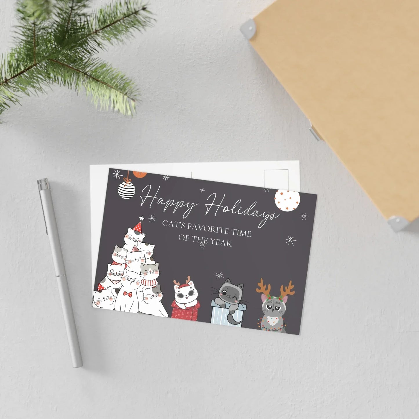 The Dreamer's Bookshop "Cat's XMas" Cute Christmas Cards - The Dreamer's Bookshop.