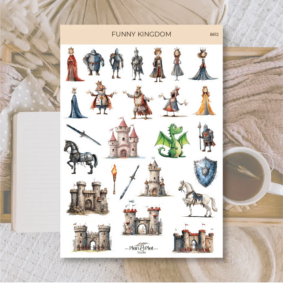 Plan & Plot Studio - Funny Kingdom - stickers - The Dreamer's Bookshop.