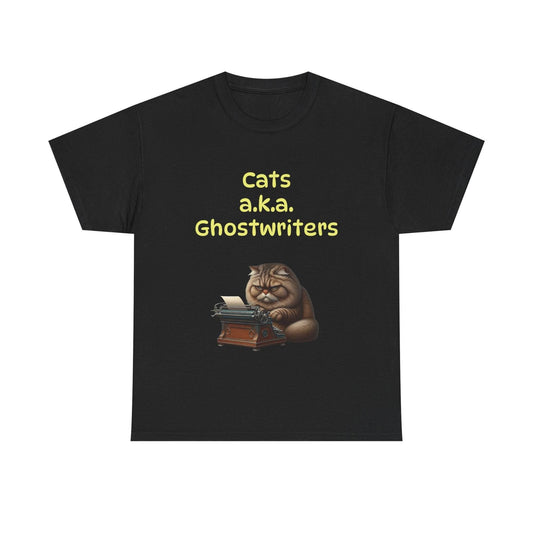 Cats Ghostwriters - A Unisex Heavy Cotton Tee - Perfect for Book Lovers - The Dreamer's Bookshop.