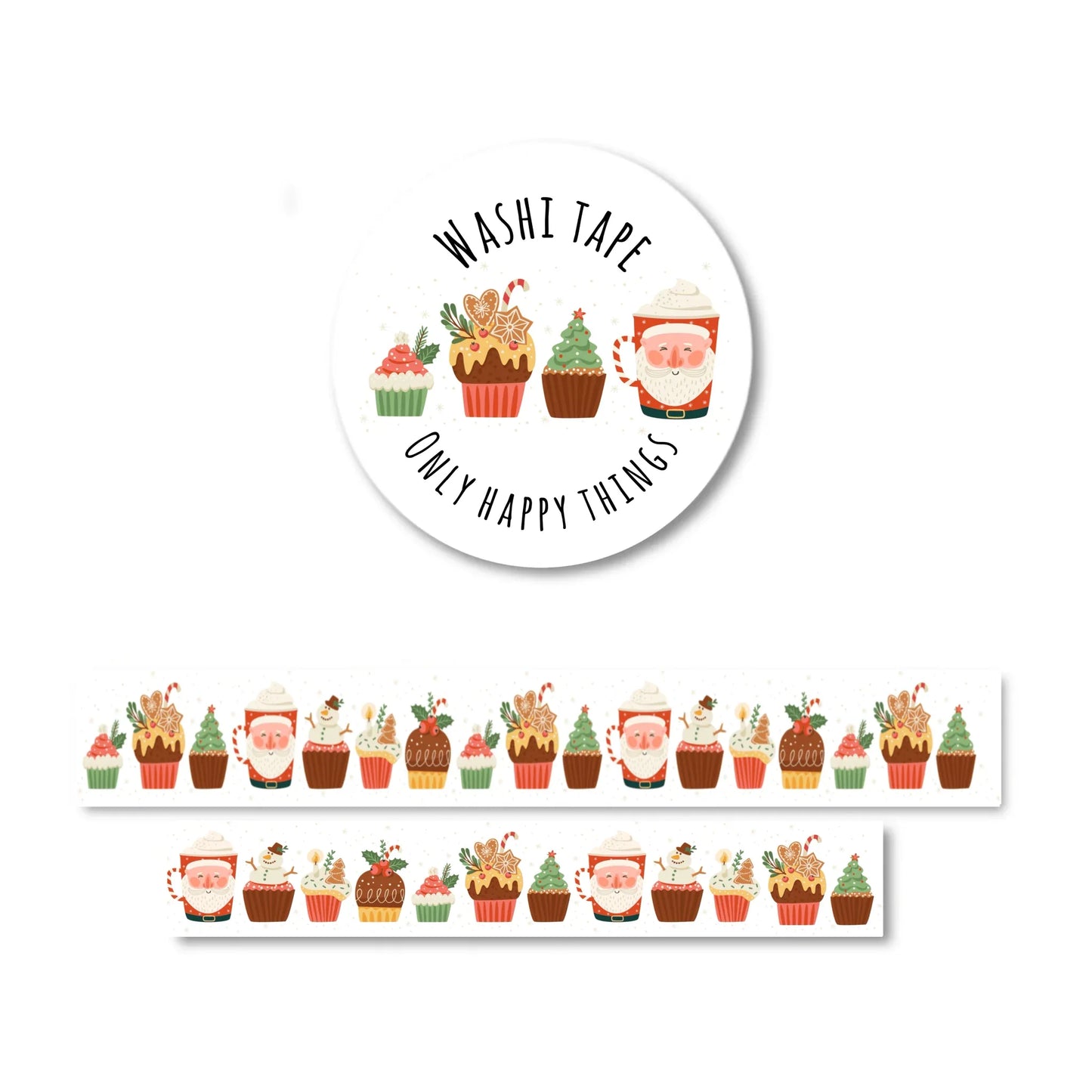 Only Happy Things Stationery - Washi tape kerstsnoepjes - The Dreamer's Bookshop.