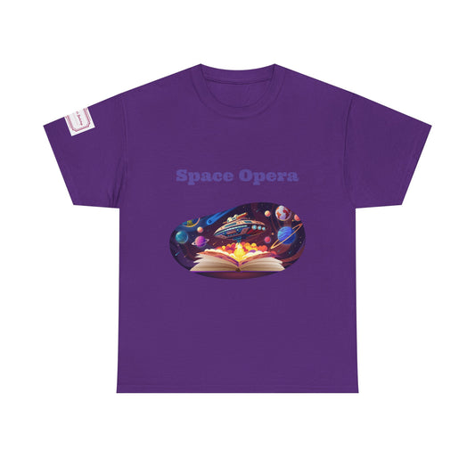 Space Opera - Graphic Unisex Heavy Cotton Tee - Sci-Fi Books
