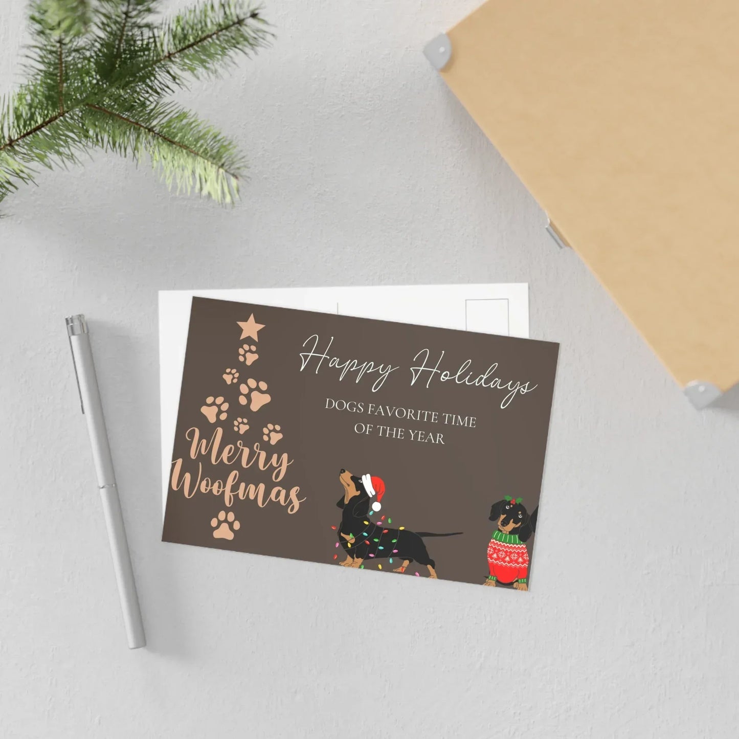 The Dreamer's Bookshop "Dogs XMas" Cute Christmas Card - The Dreamer's Bookshop.