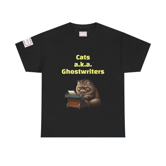 Cats Ghostwriters - Unisex Heavy Cotton Tee - Perfect for Book Lovers - The Dreamer's Bookshop.