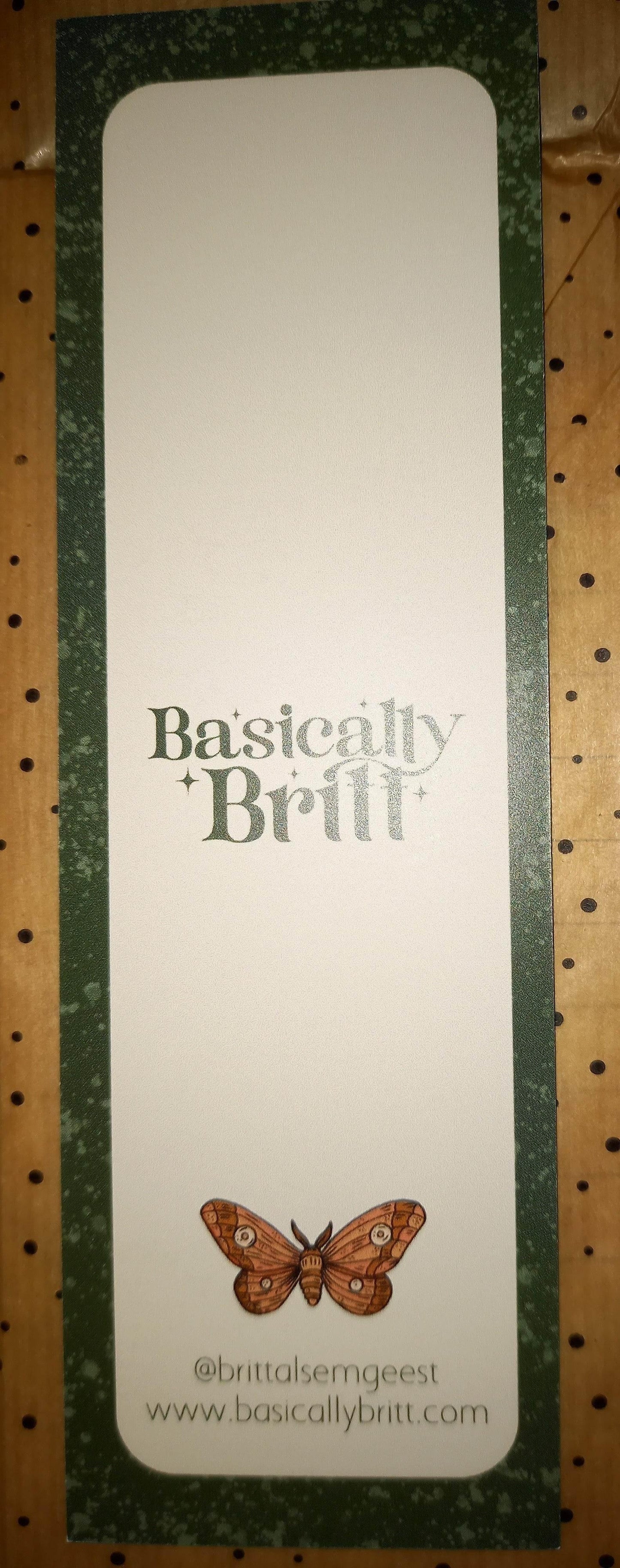 Basically Britt - Woodland Bookmark - Forest Toadstool Nature Butterfly Books - The Dreamer's Bookshop.