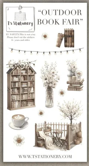 T's Stationery - Outdoor Book Fair - Sticker Sheet - The Dreamer's Bookshop.