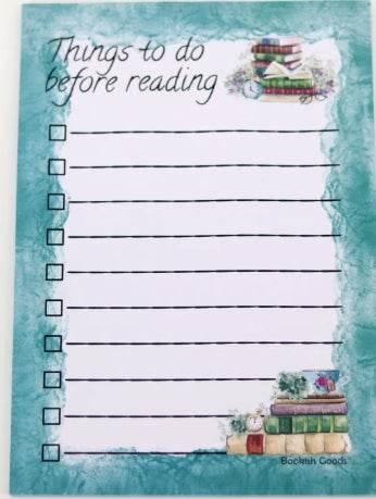Sticky Notes, Notepad - Dingen om te doen voordat je gaat lezen - The Dreamer's Bookshop.