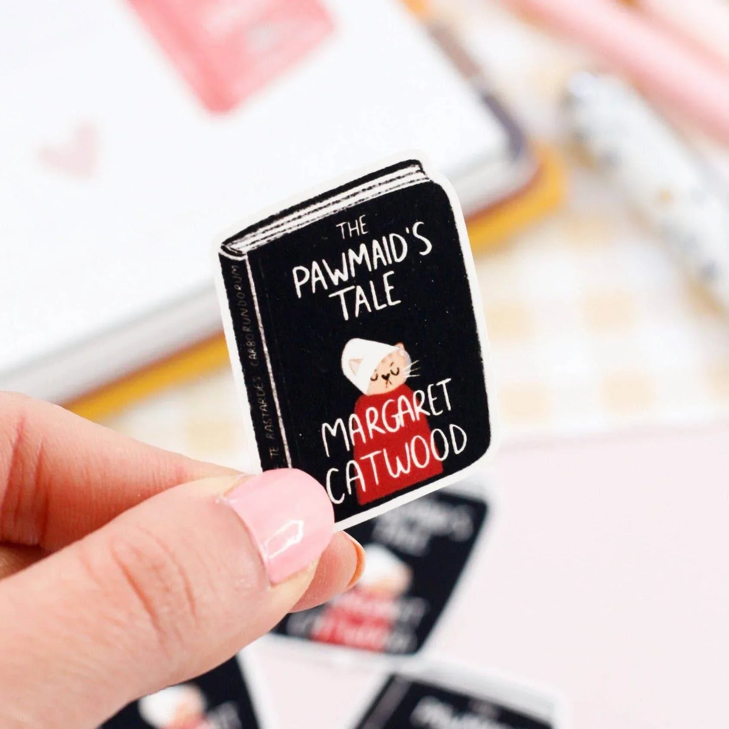 My Sweet Paper Card - Pawmaid's Tale - Boeksticker voor katten - The Dreamer's Bookshop.