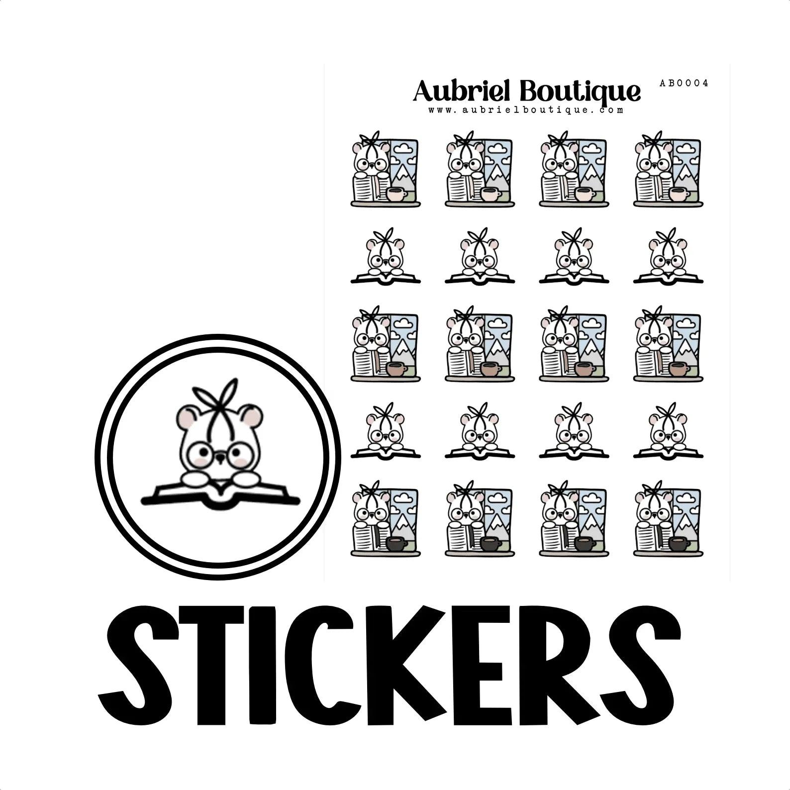 LEESTIJD, plannerstickers — AB0004 - The Dreamer's Bookshop.