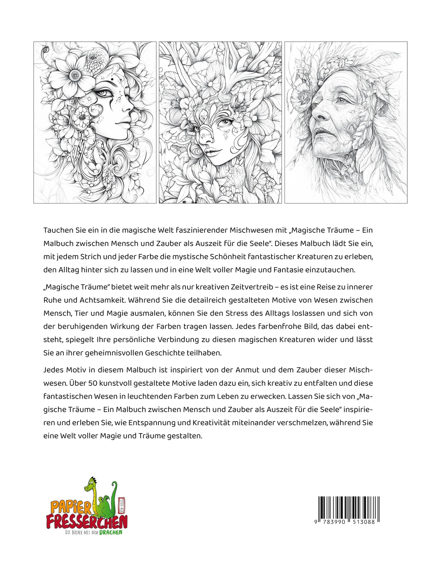 Magical dreams - a coloring book about the connection between man and magic