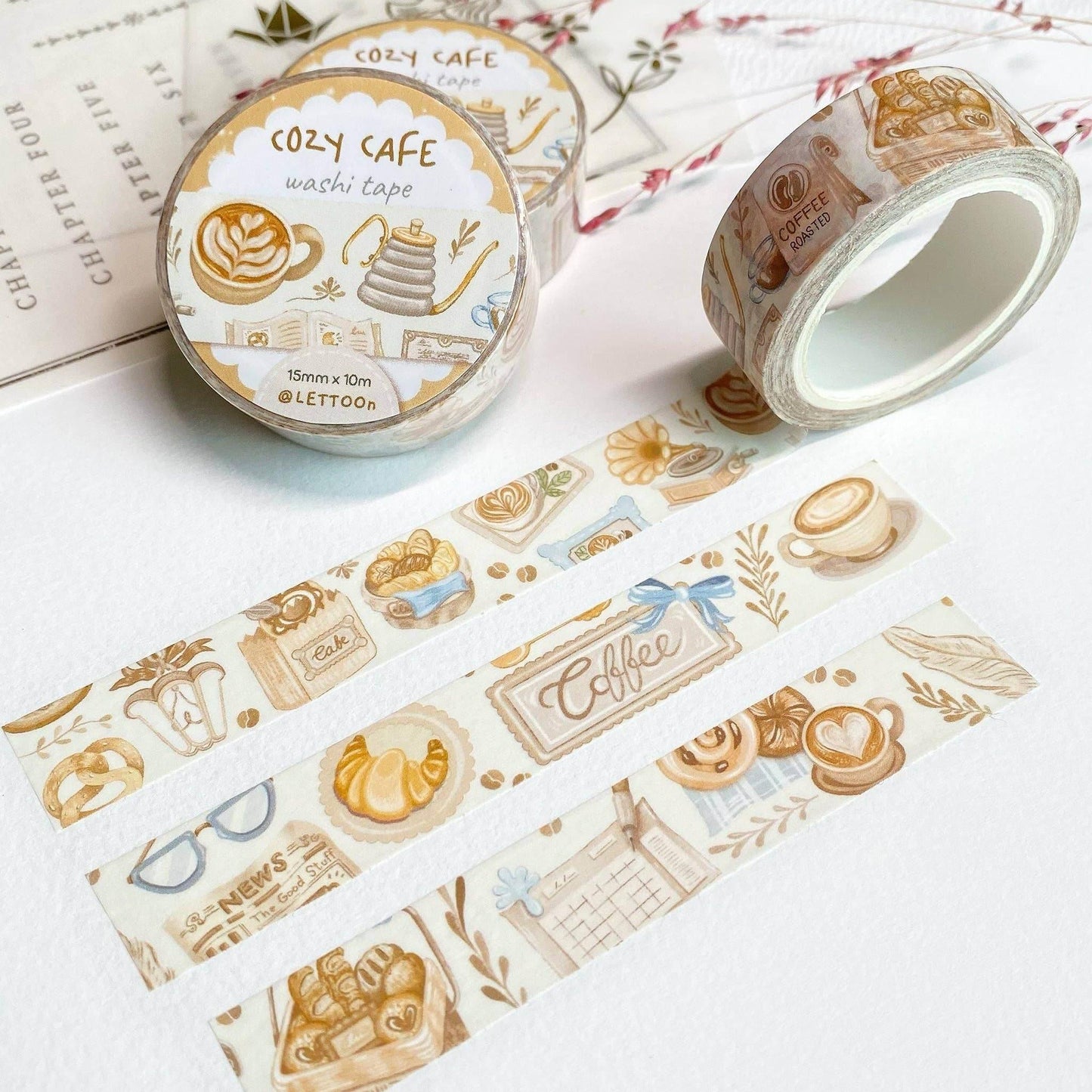 LETTOOn - Washi Tape - Gezellig café - The Dreamer's Bookshop.