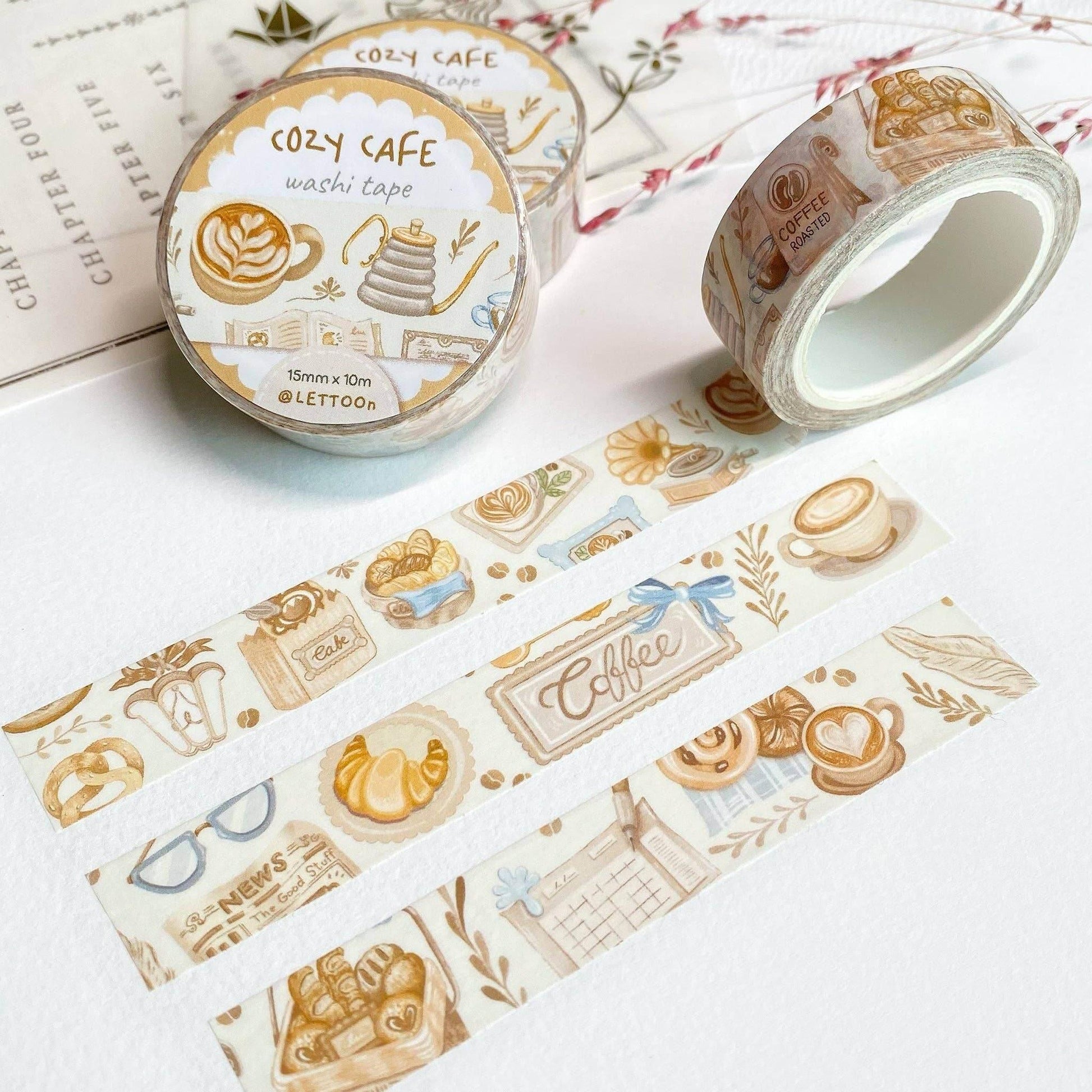 LETTOOn - Washi Tape - Gezellig café - The Dreamer's Bookshop.