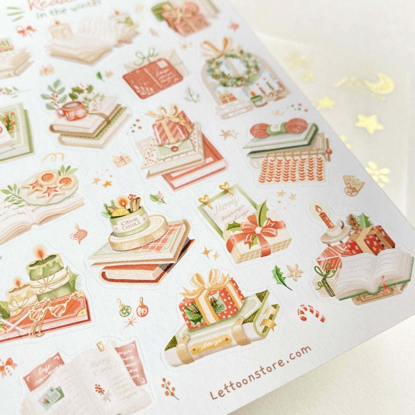 LETTOOn - Stickervel - Lezen in de winter - The Dreamer's Bookshop.