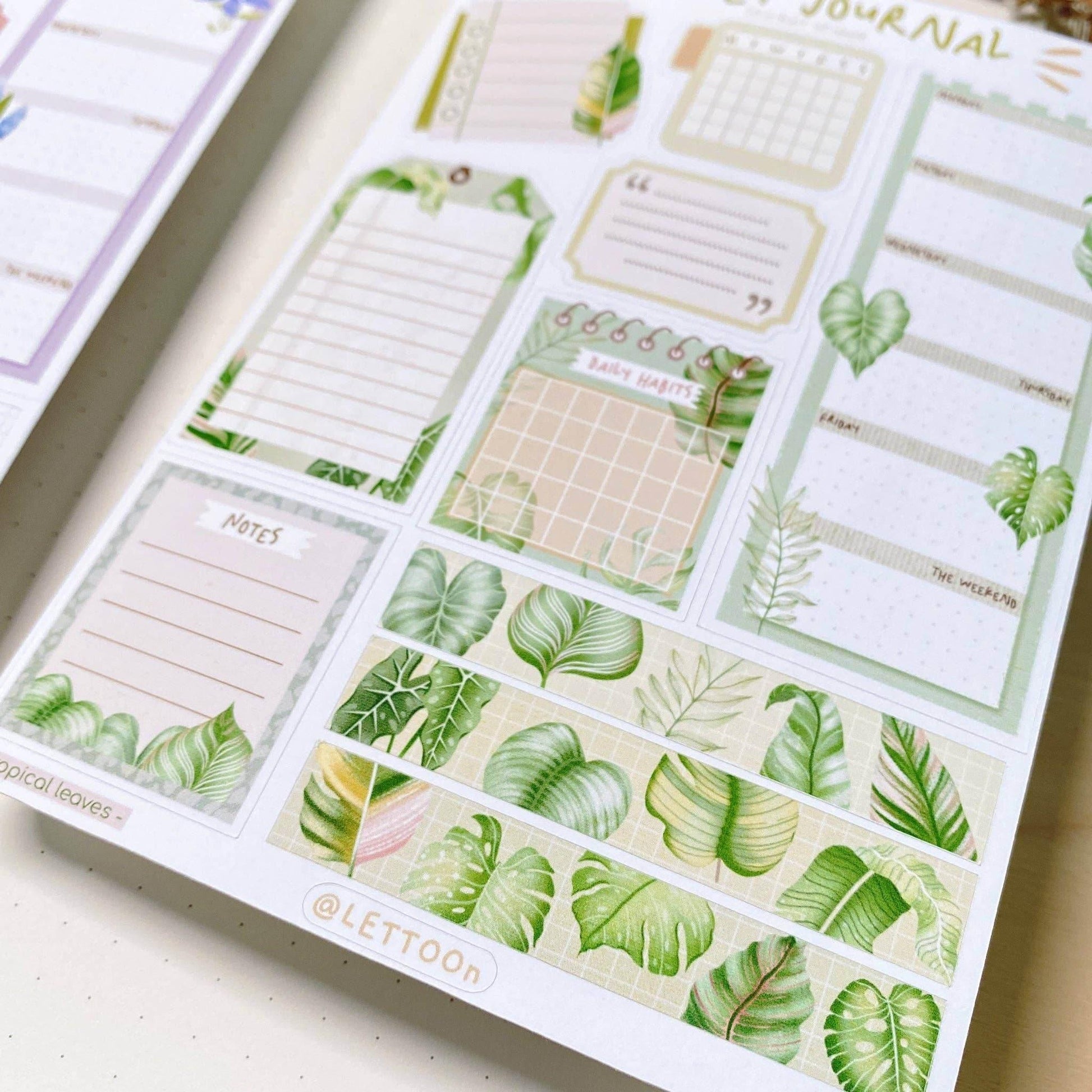 LETTOOn - Stickervel - Bullet Journal Essentials - The Dreamer's Bookshop.