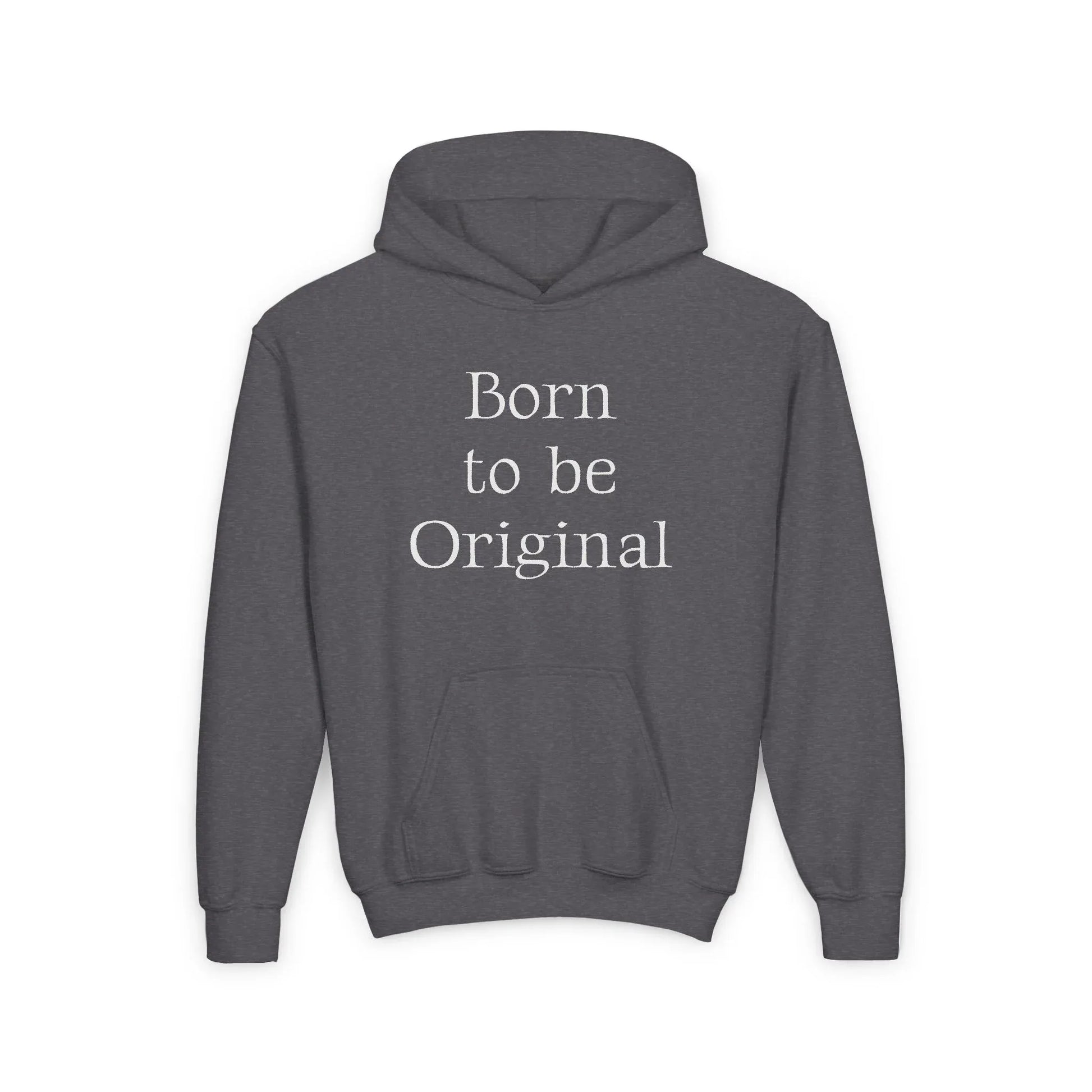 US (Ww) - Youth Heavy Blend Hooded Sweatshirt - "Born to be Original" & "Created by a Creator of Worlds" - The Dreamer's Bookshop.