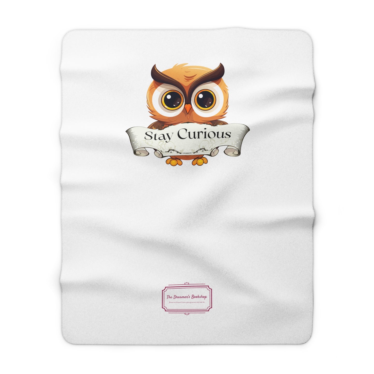 Cozy Sherpa Fleece Blanket - Stay Curious Design