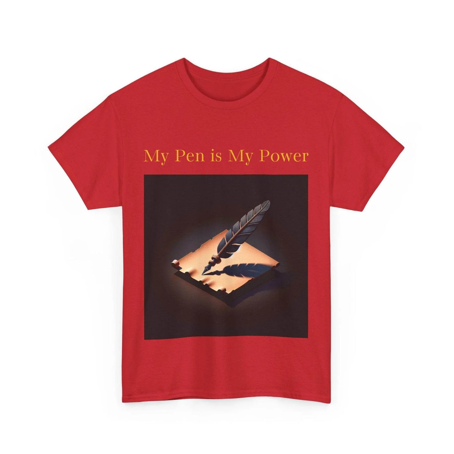 My Pen is My Power Unisex Heavy Cotton Tee - Creative Writer's Apparel - The Dreamer's Bookshop.