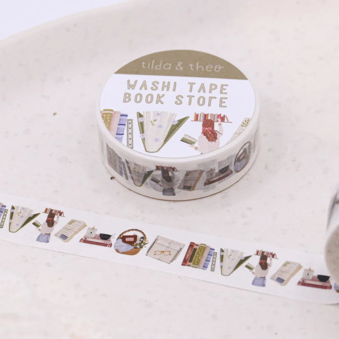 Tilda&Theo - Washi Tape leesboeken - Masking Tape Booklover Tape - The Dreamer's Bookshop.