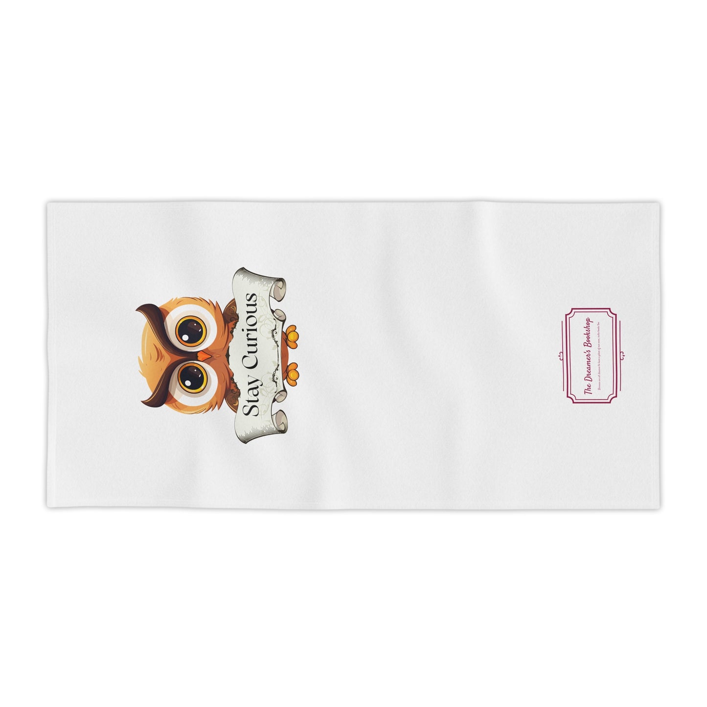 Beach Towel "Stay Curious" Cozy Literary Escape for Book Lovers