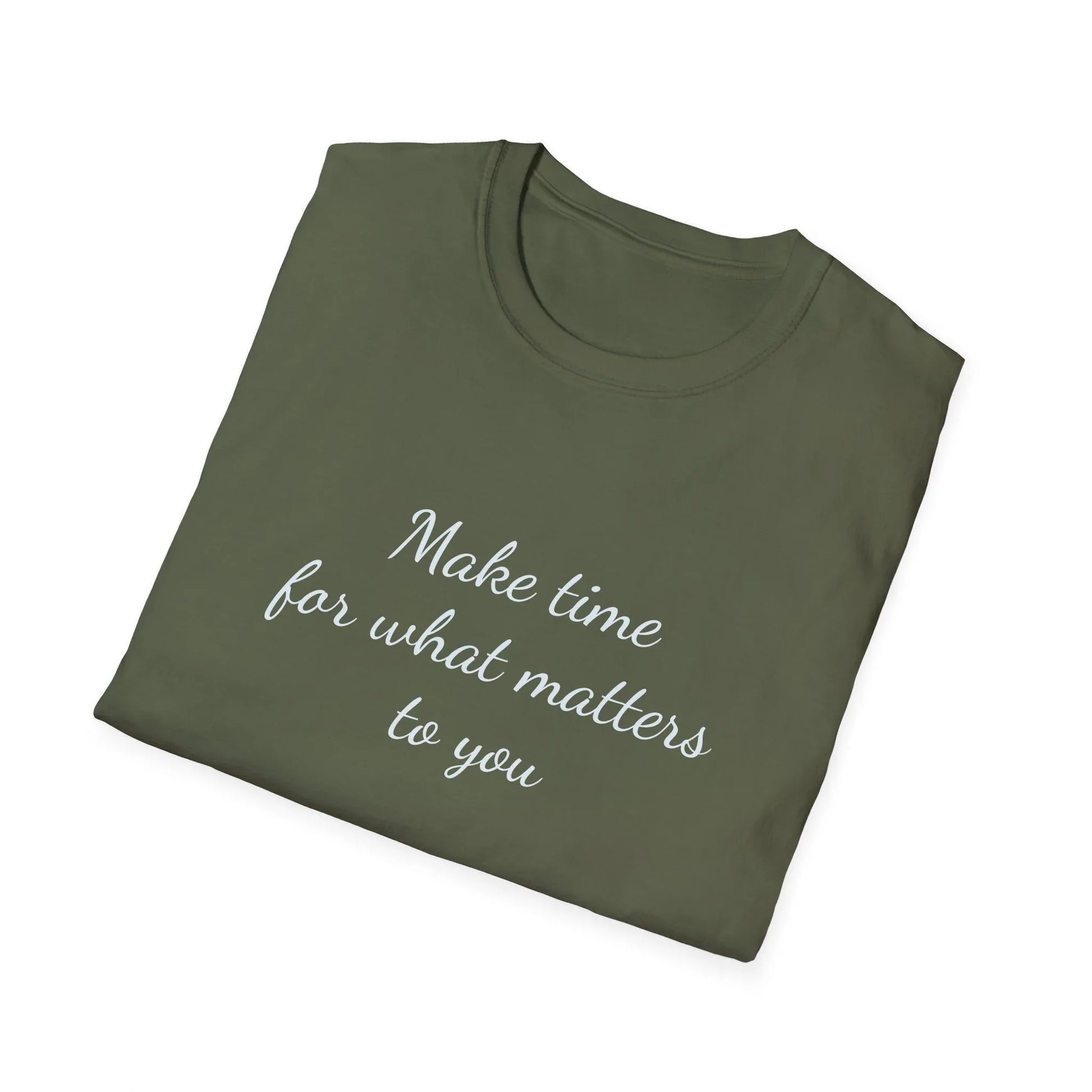 Inspirational Unisex T-Shirt - "Make Time" - The Dreamer's Bookshop.