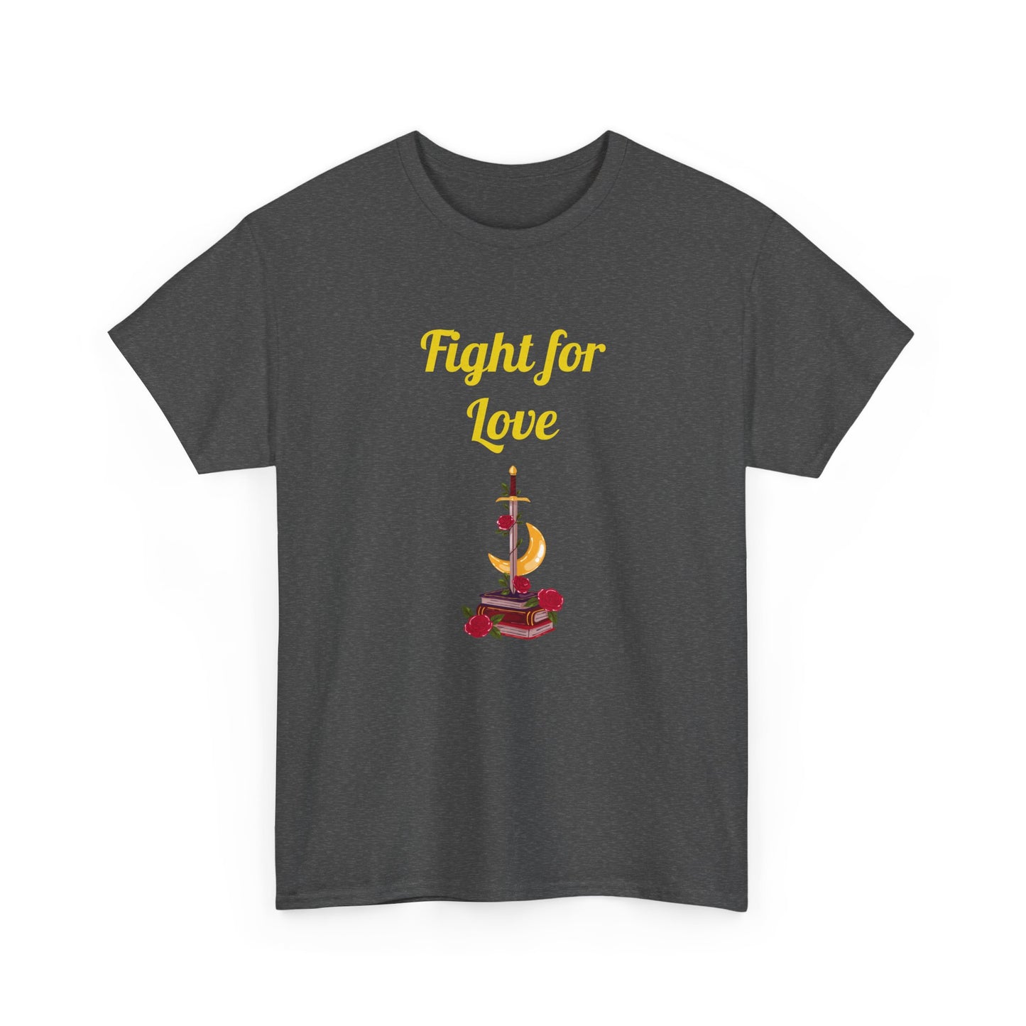 CA - Fight for Love -  Graphic Tee - Unisex Heavy Cotton T-Shirt Romance Books