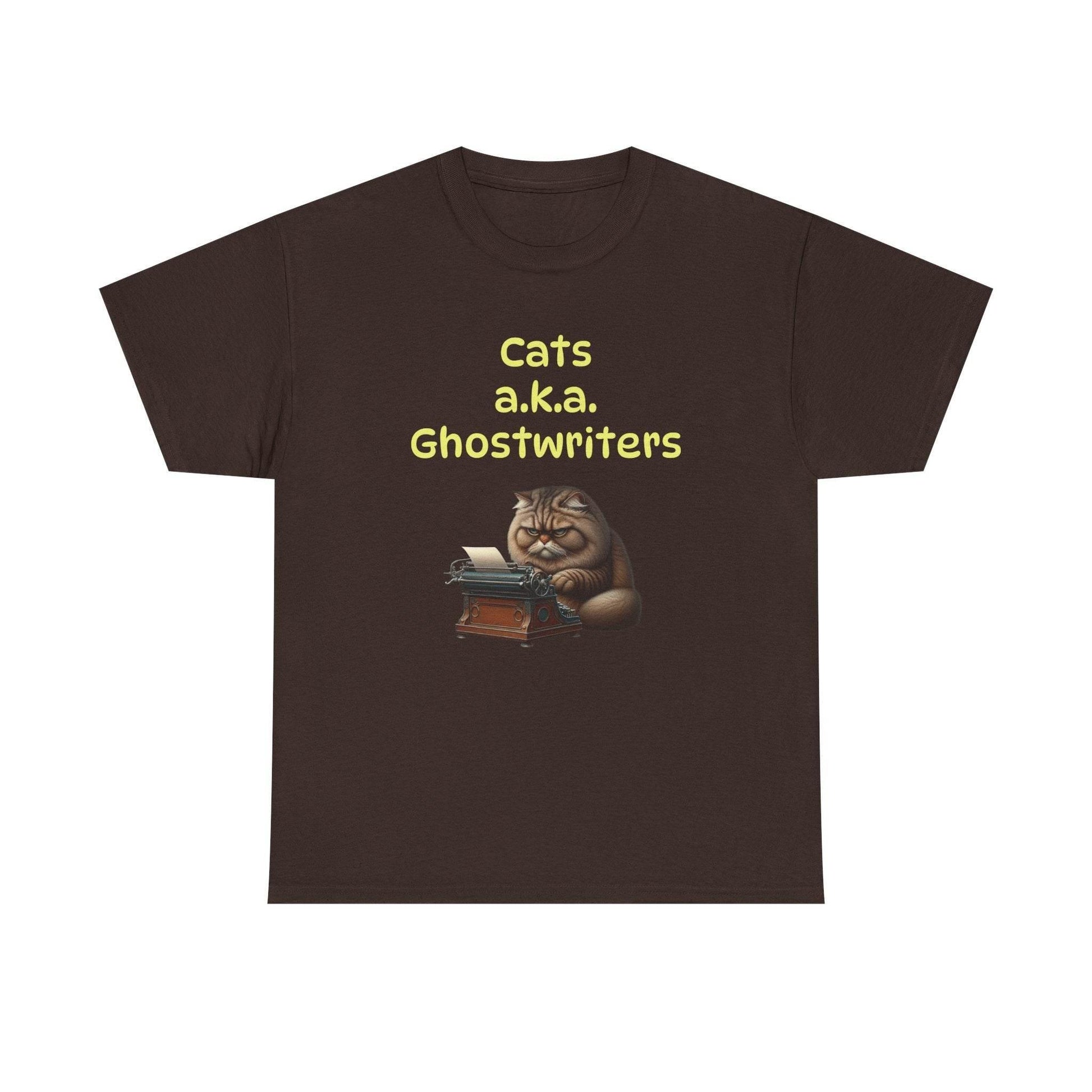 Cats Ghostwriters - A Unisex Heavy Cotton Tee - Perfect Gift for Book Lovers - The Dreamer's Bookshop.