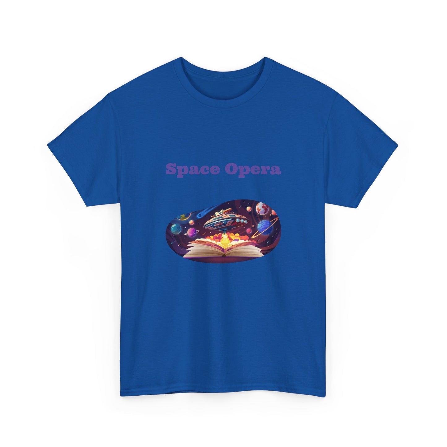 Space Opera -  Graphic Tee - Unisex Heavy Cotton T-Shirt Sci-Fi Books