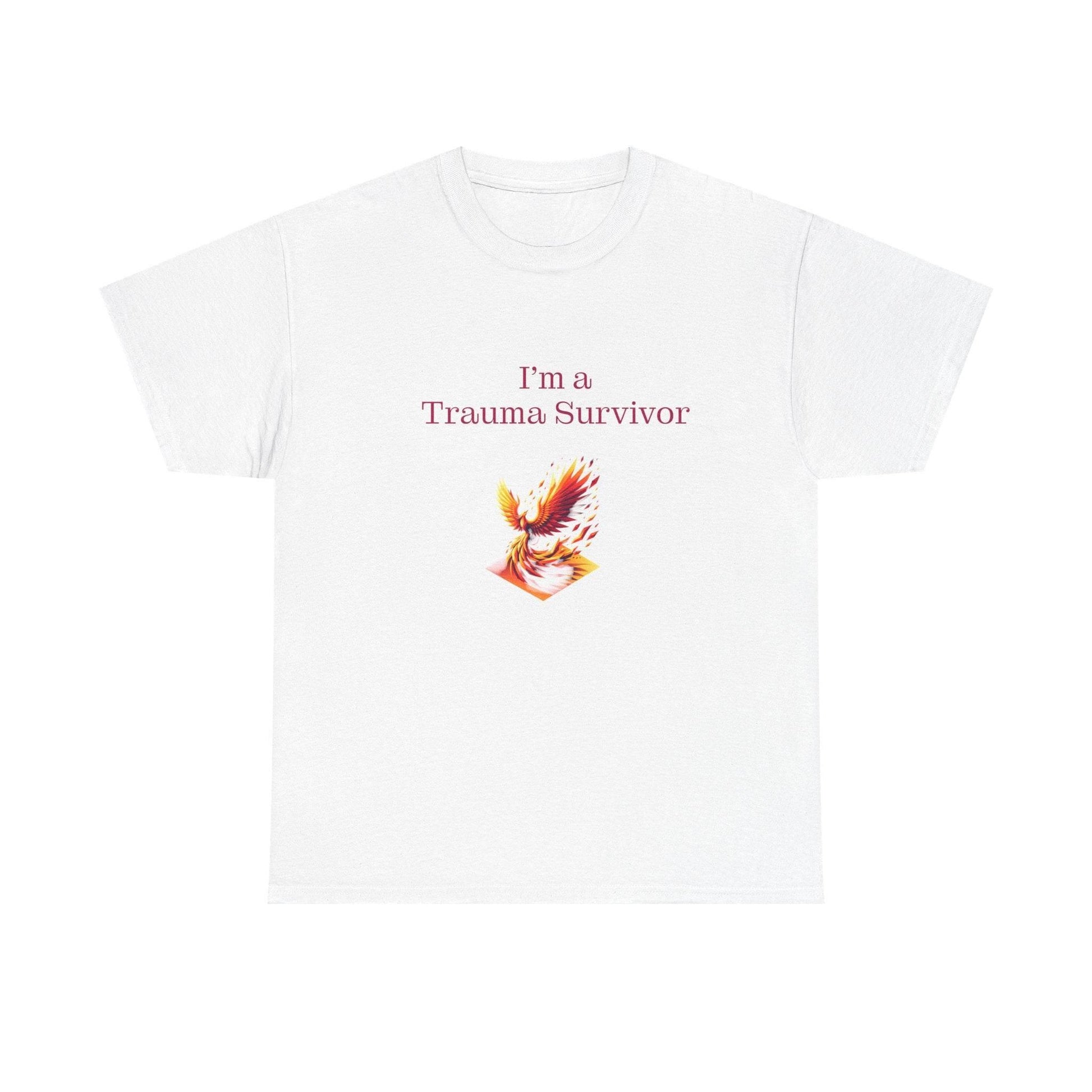 Trauma Survivor Unisex Heavy Cotton Tee - Empowering Apparel for Health Awareness - The Dreamer's Bookshop.