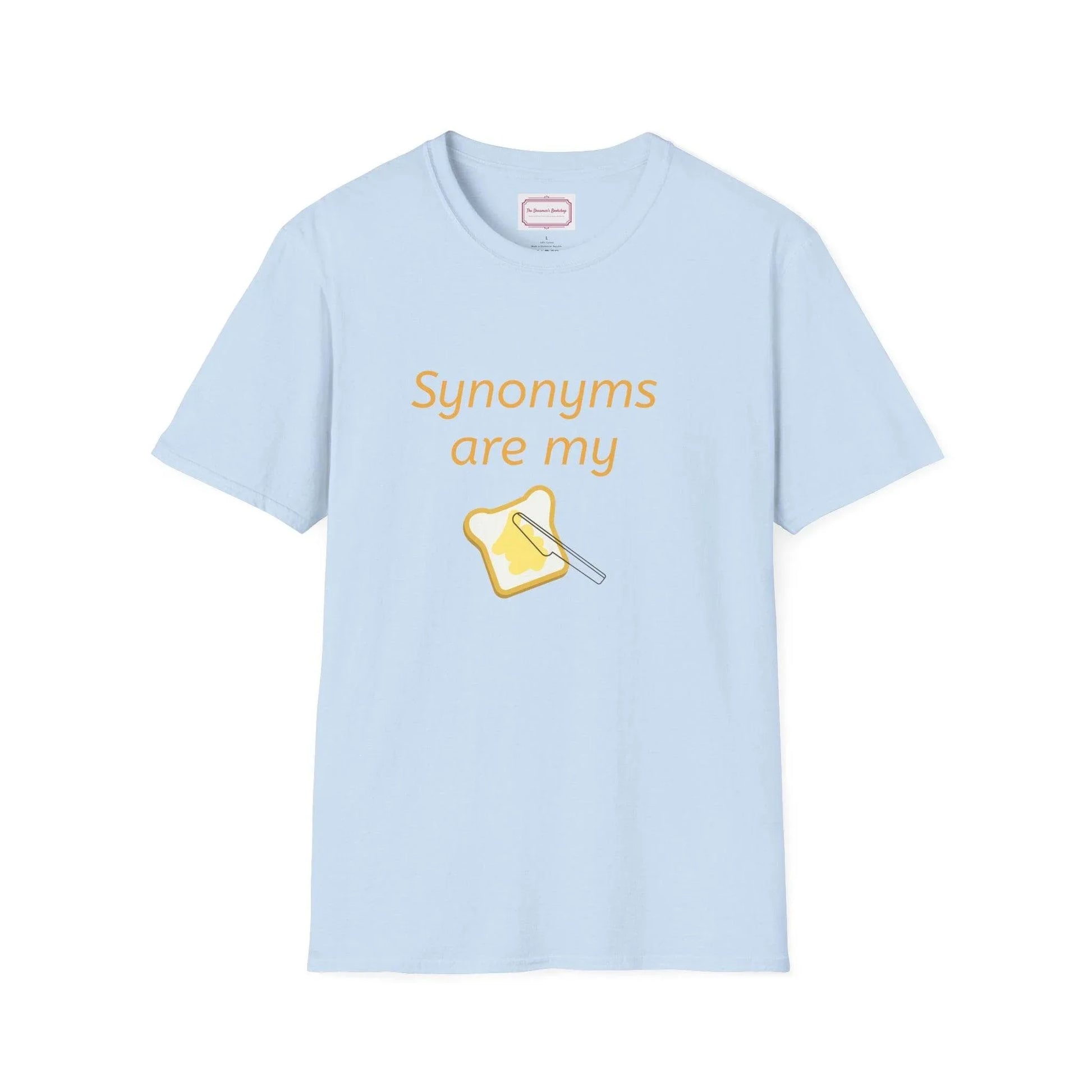 Synonyms Are My Jam Unisex Softstyle T-Shirt - Perfect Gift for Word Lovers - The Dreamer's Bookshop.