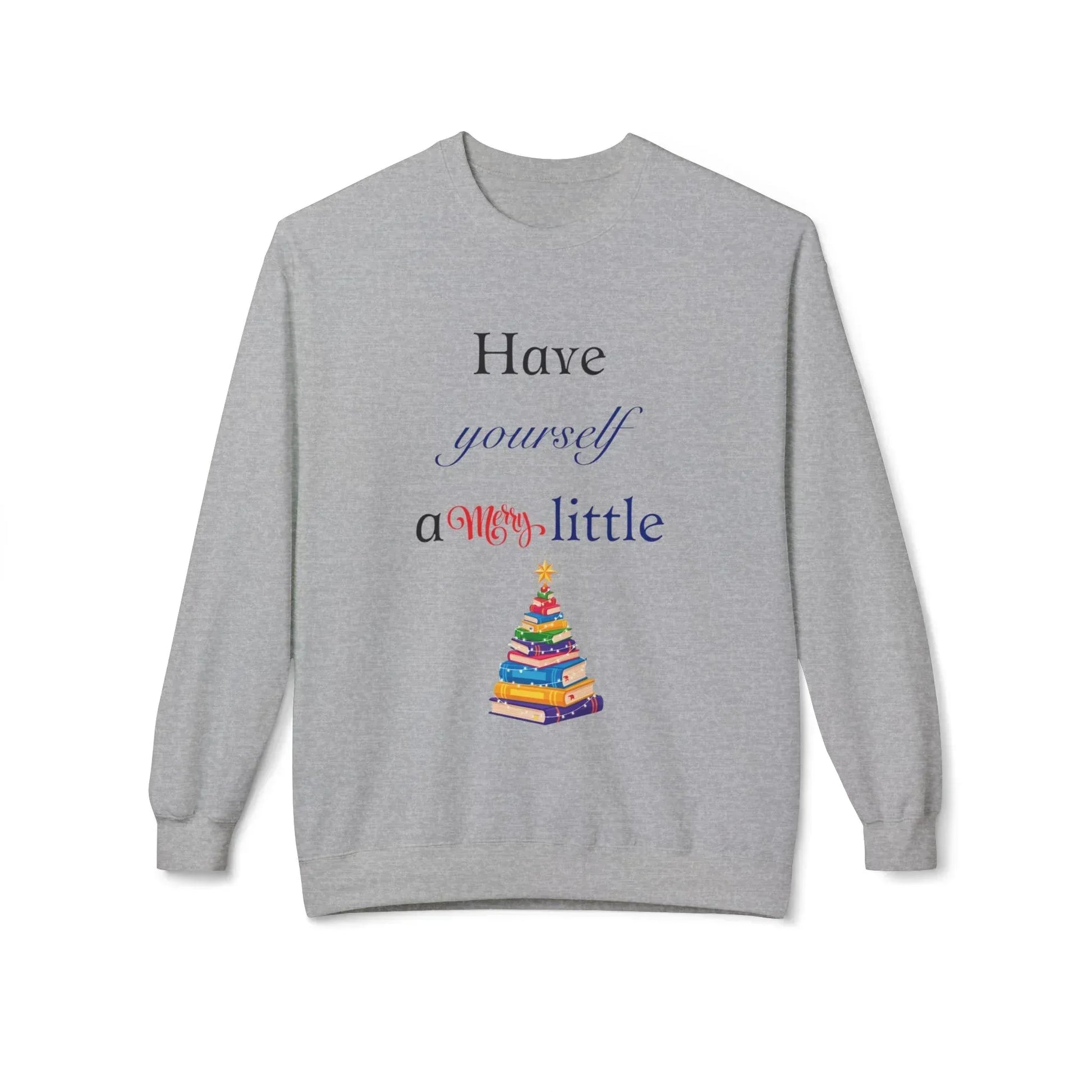 A Merry Little BookMas - Unisex Fleece Crewneck Sweatshirt - Ideal Gift - The Dreamer's Bookshop.