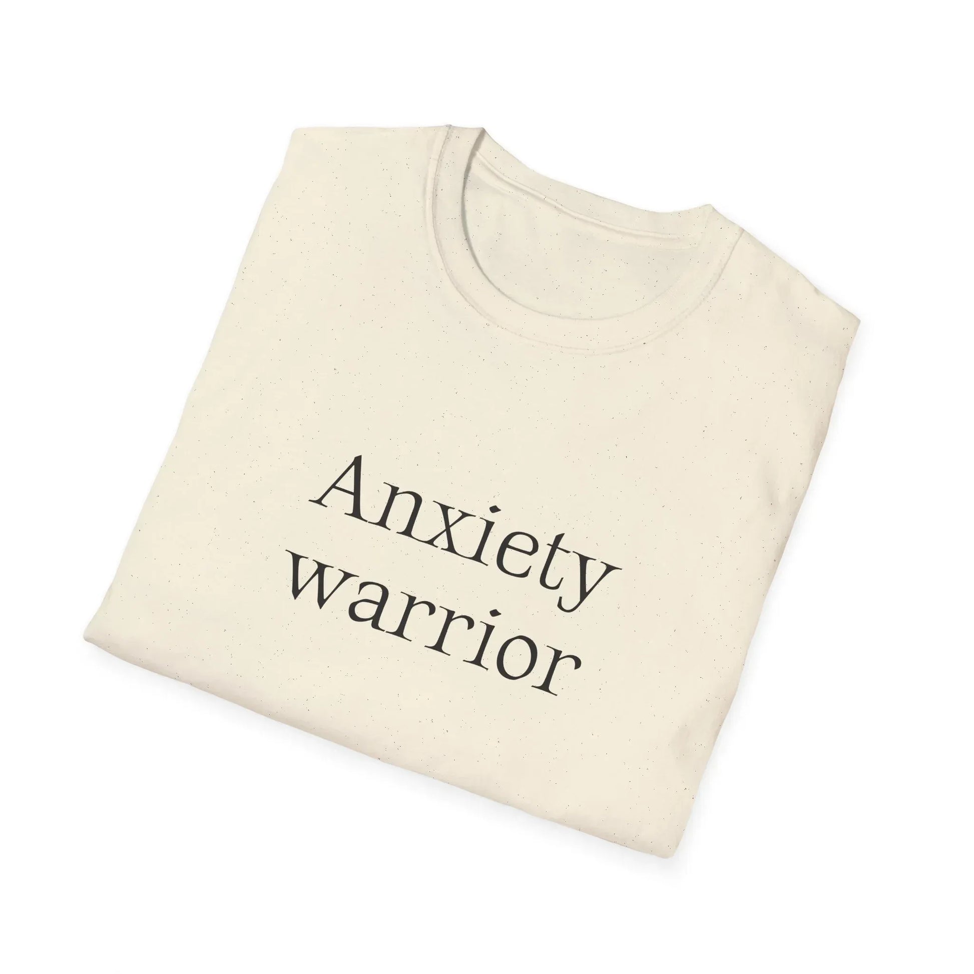 Anxiety Warrior Unisex Softstyle T-Shirt - Empower Your Battle - The Dreamer's Bookshop.