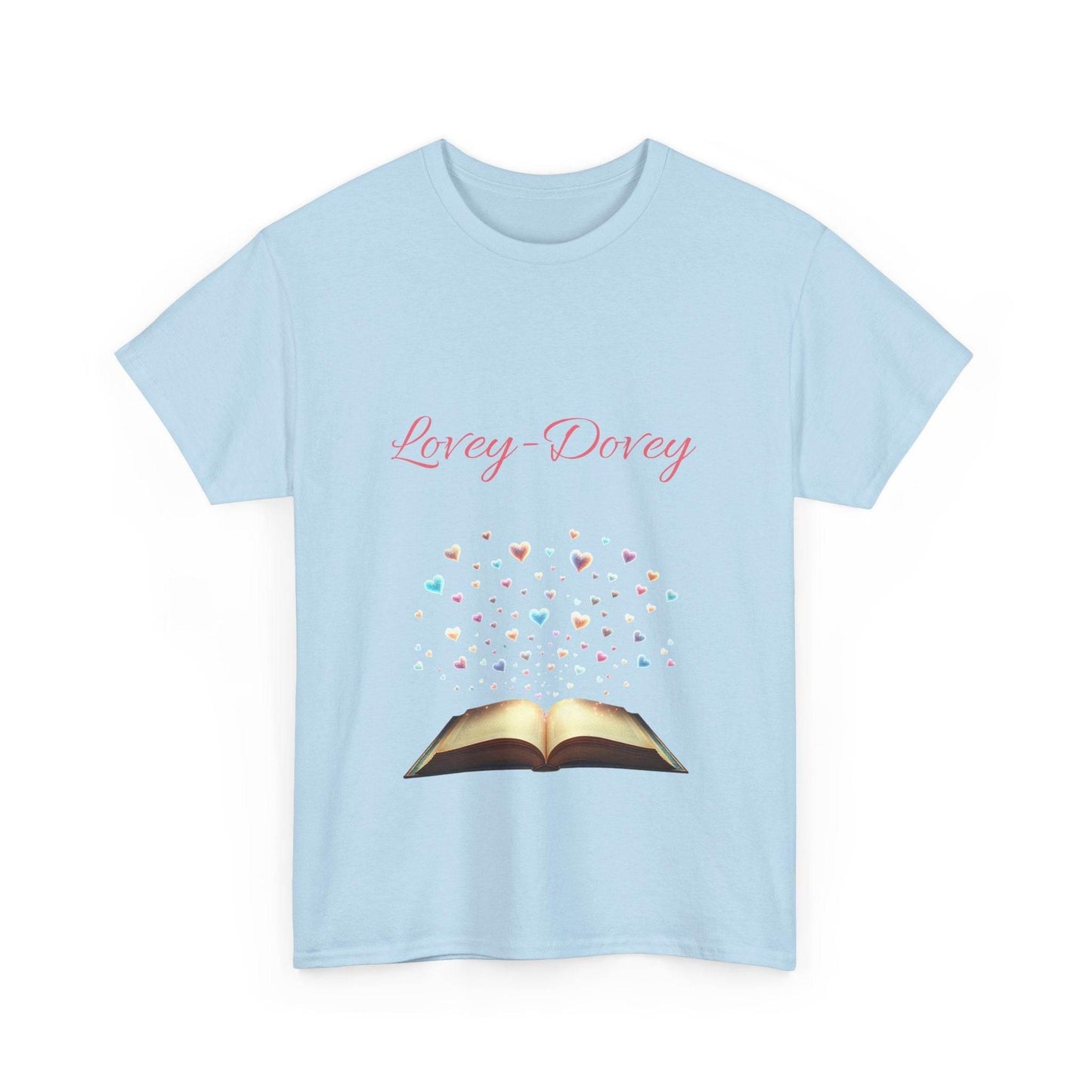 Lovey-Dovey - Unisex Heavy Cotton Tee - Sweet Romance - The Dreamer's Bookshop.