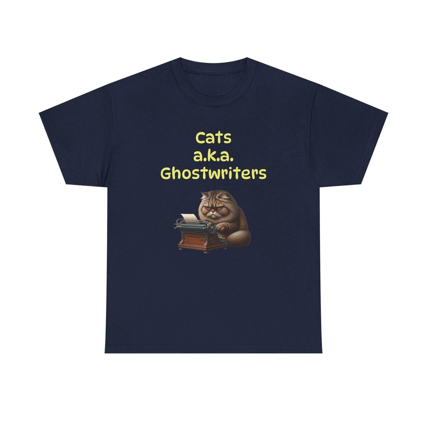 Cats Ghostwriters - A Unisex Heavy Cotton Tee - Perfect Gift for Book Lovers - The Dreamer's Bookshop.