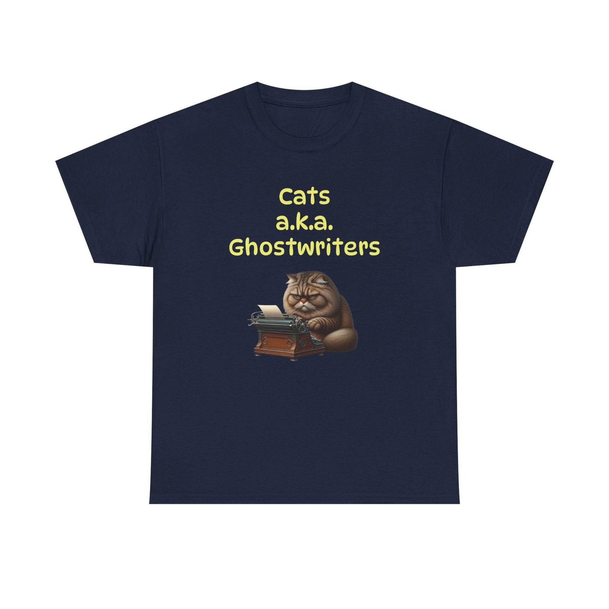 Cats Ghostwriters - A Unisex Heavy Cotton Tee - Perfect Gift for Book Lovers - The Dreamer's Bookshop.